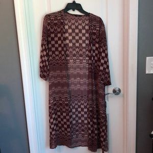 Maroon & black kimono